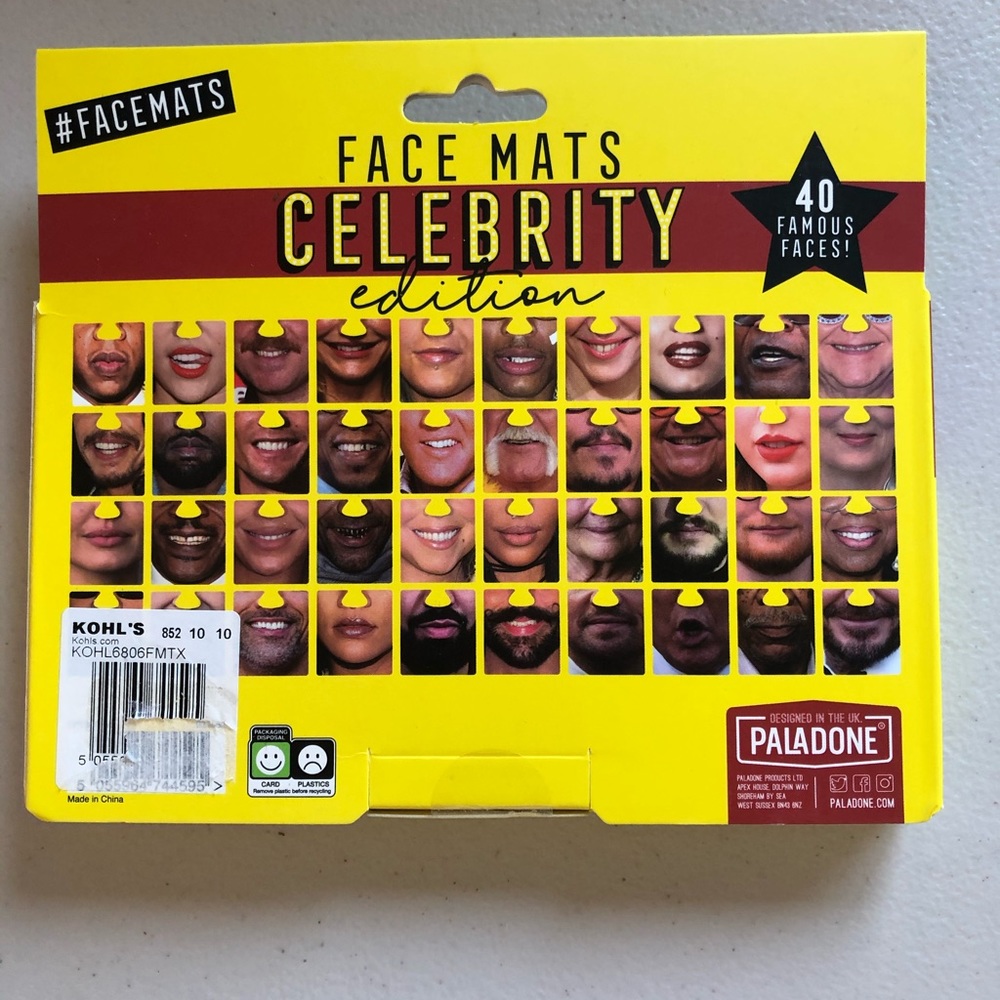 🌵 Face Mats Celebrity addition 40 famous faces (see description) 3/$15 - Picture 2 of 4